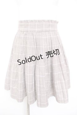 画像1: Ank Rouge / チェック柄プリーツスカート M ブラウン Y-26-01-31-152-CA-SK-SZ-ZY