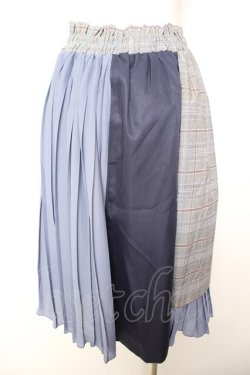 画像2: axes femme / チェック×プリーツスカート M ブルー Y-26-01-31-153-AX-SK-SZ-ZY