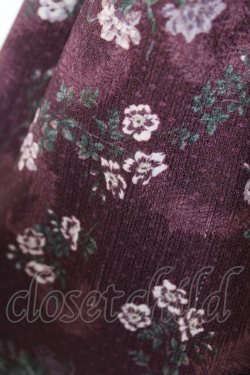 画像4: axes femme / ミュルーズ染織美術館コラボ/フェザー×フラワー柄スカート M ワイン Y-26-01-31-155-AX-SK-SZ-ZY