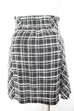 画像2: pium / ハイウエストボックスタックツイードミニスカート F 黒 Y-26-01-31-158-LO-SK-SZ-ZY