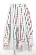 axes femme kawaii / チョコベア柄スカート M ミント Y-26-01-31-170-AX-SK-SZ-ZY