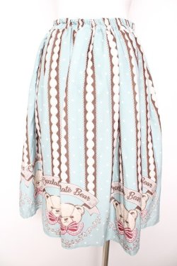 画像2: axes femme kawaii / チョコベア柄スカート M ミント Y-26-01-31-170-AX-SK-SZ-ZY