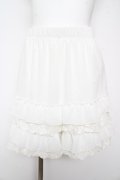 axes femme POETIQUE / レースフリルペチパンツ M 白 Y-26-01-31-174-AX-PA-SZ-ZY
