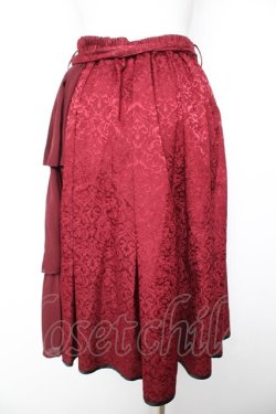 画像2: axes femme kawaii / チャイナアシメスカート M ワイン Y-26-01-31-175-AX-SK-SZ-ZY