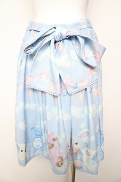 画像2: axes femme kawaii / ランドリー柄スカート M サックス Y-26-01-31-177-AX-SK-SZ-ZY