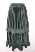 axes femme / フリルベロアスカート M グリーン Y-26-01-31-180-AX-SK-SZ-ZY