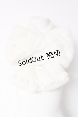 画像1: NOEMIE / リボンファーマフラー  白 Y-26-01-31-030-LO-ZA-SZ-ZT578