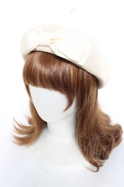 画像1: m petit by misako / NINA'Sコラボベレー  生成り Y-26-01-31-031-LO-AC-SZ-ZY