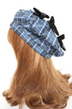 画像3: axes femme kawaii / タータンチェックベレー帽  青 Y-26-01-31-034-AX-AC-SZ-ZY
