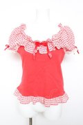 Angelic Pretty / Lovelyチェックカットソー  赤 Y-26-02-01-041-AP-TO-SZ-ZY