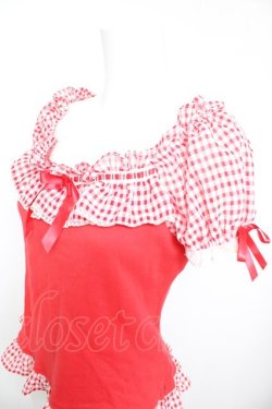 画像3: Angelic Pretty / Lovelyチェックカットソー  赤 Y-26-02-01-041-AP-TO-SZ-ZY