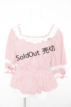 画像1: Angelic Pretty / Resortブラウス（ギンガム）  赤 Y-26-02-01-042-AP-BL-SZ-ZY