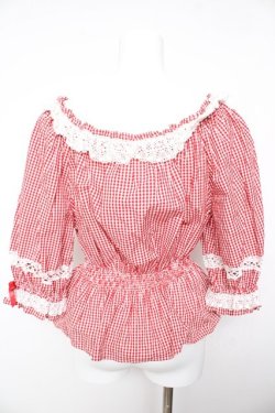 画像2: Angelic Pretty / Resortブラウス（ギンガム）  赤 Y-26-02-01-042-AP-BL-SZ-ZY