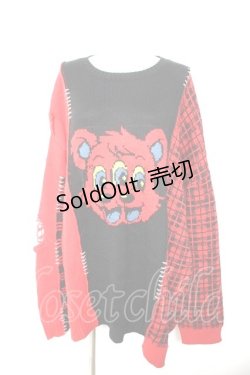 画像1: Candy Stripper / HILARIOUS BEAR KNIT  赤 Y-26-02-01-043-PU-TO-SZ-ZY