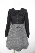 Jamieエーエヌケー / ツイードドッキングワンピース M 黒 Y-26-02-01-046-LO-OP-SZ-ZY