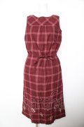 KETTY / タータンワンピース  ワイン Y-26-02-01-049-EL-OP-SZ-ZY