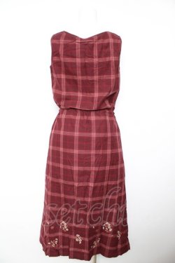 画像2: KETTY / タータンワンピース  ワイン Y-26-02-01-049-EL-OP-SZ-ZY
