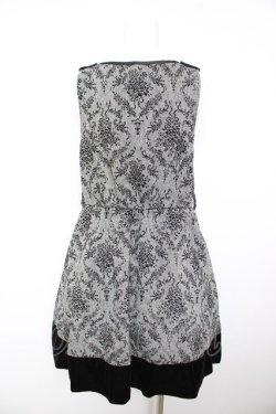 画像2: axes femme / ティペット付きW釦ワンピース M 黒 Y-26-02-01-054-AX-OP-SZ-ZY