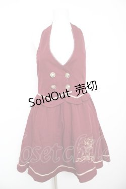 画像1: axes femme POETIQUE / カルーセル刺繍ジャンパースカート  ワイン Y-26-02-01-055-AX-OP-SZ-ZY