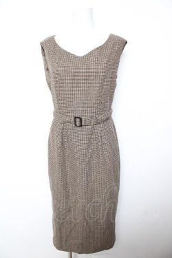 画像3: an another angelus / ケープ付きチェックタイトワンピース  ブラウン Y-26-02-01-059-CA-OP-SZ-ZY