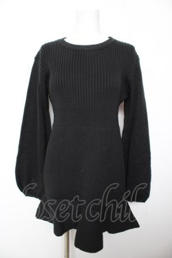 画像1: Bubbles / ニットワンピース  黒 Y-26-02-01-061-CA-OP-SZ-ZY