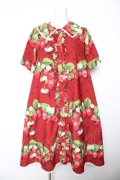 LIEF / ジューシーストロベリーシャツワンピース  レッド Y-26-02-01-062-LO-OP-SZ-ZY