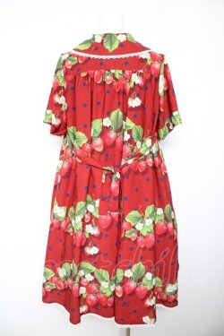 画像2: LIEF / ジューシーストロベリーシャツワンピース  レッド Y-26-02-01-062-LO-OP-SZ-ZY