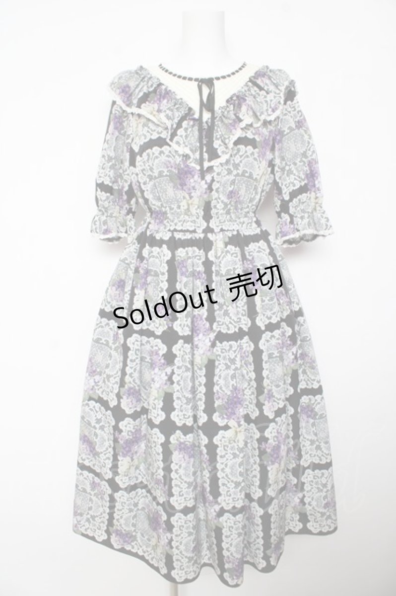 画像1: Melody BasKet / Violet laceヨーク切替ワンピース M ブラック Y-26-02-01-064-LO-OP-IG-ZY (1)