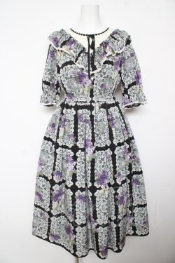 画像1: Melody BasKet / Violet laceヨーク切替ワンピース M ブラック Y-26-02-01-064-LO-OP-IG-ZY