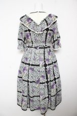 画像2: Melody BasKet / Violet laceヨーク切替ワンピース M ブラック Y-26-02-01-064-LO-OP-IG-ZY (2)
