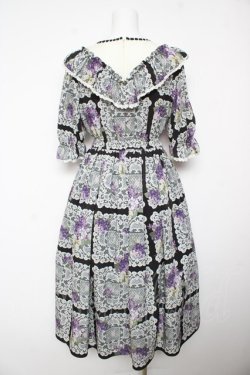 画像2: Melody BasKet / Violet laceヨーク切替ワンピース M ブラック Y-26-02-01-064-LO-OP-IG-ZY