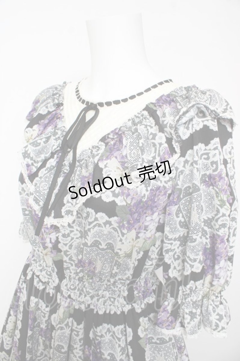 画像3: Melody BasKet / Violet laceヨーク切替ワンピース M ブラック Y-26-02-01-064-LO-OP-IG-ZY (3)