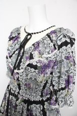 画像3: Melody BasKet / Violet laceヨーク切替ワンピース M ブラック Y-26-02-01-064-LO-OP-IG-ZY (3)
