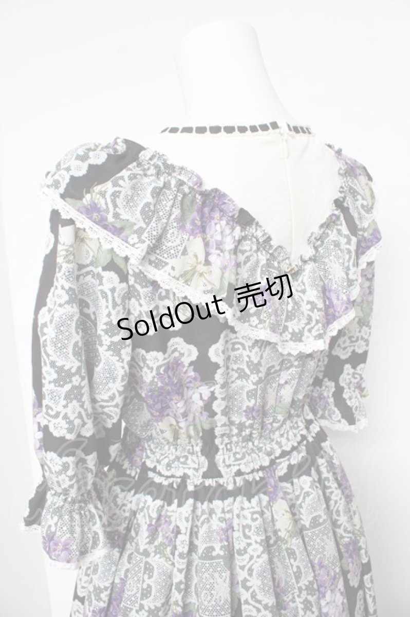 画像5: Melody BasKet / Violet laceヨーク切替ワンピース M ブラック Y-26-02-01-064-LO-OP-IG-ZY (5)