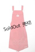 PINK HOUSE / 裾ロゴptオーバーオールジャンパースカート M 赤 Y-26-02-01-066-LO-OP-SZ-ZY