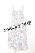 PINK HOUSE / ギンガムひなぎくブーケ柄サロペット F 青 Y-26-02-01-068-LO-OP-SZ-ZY