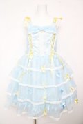 BABY, THE STARS SHINE BRIGHT / Eternal Ribbon Featheryジャンパースカート  サックス Y-26-02-01-069-BA-OP-SZ-ZY