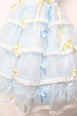 画像4: BABY, THE STARS SHINE BRIGHT / Eternal Ribbon Featheryジャンパースカート  サックス Y-26-02-01-069-BA-OP-SZ-ZY