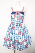 Angelic Pretty / Sweet Cherry Margaretジャンパースカート  青 Y-26-02-01-070-AP-OP-SZ-ZY
