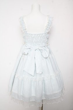 画像2: BABY, THE STARS SHINE BRIGHT / Fluffy Gingham Heart ベビードール  サックス Y-26-02-01-071-BA-OP-SZ-ZY