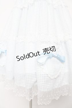 画像4: BABY, THE STARS SHINE BRIGHT / Fluffy Gingham Heart ベビードール  サックス Y-26-02-01-071-BA-OP-SZ-ZY