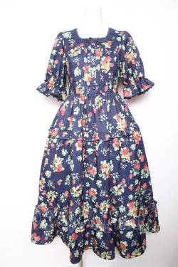 画像1: axes femme kawaii / クラシックベリーワンピース M 紺 Y-26-02-01-082-AX-OP-SZ-ZY