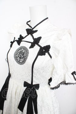 画像3: axes femme kawaii / 牡丹刺繍チャイナワンピース  白 Y-26-02-01-083-AX-OP-SZ-ZY