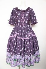 画像1: Chalmiere / ハイドレンジアワンピース M パープル Y-26-02-01-085-LO-OP-SZ-ZI (1)