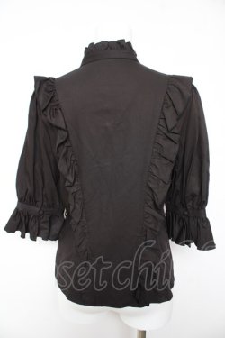 画像2: Sheglit / "Florence"フリルブラウス M 黒 Y-26-02-01-010-EL-BL-SZ-ZY