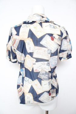 画像2: Jane Marple / Precious Cardsのブラウス M ネイビー Y-26-02-01-011-JM-BL-SZ-ZY