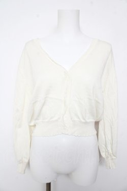 画像1: F&A / UVカットVネックニットカーディガン F オフホワイイト Y-26-02-01-014-LO-TO-SZ-ZY