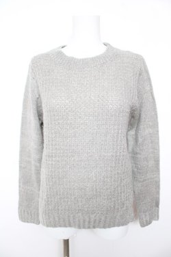 画像1: E hyphen world gallery / ラメモールニット F グレー Y-26-02-01-015-LO-TO-SZ-ZY