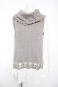 axes femme / 重ね着風ニット  グレー Y-26-02-01-024-AX-TO-SZ-ZY
