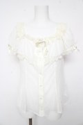 Angelic Pretty / Lovelyスクエアブラウス  白 Y-26-02-01-026-AP-BL-SZ-ZY
